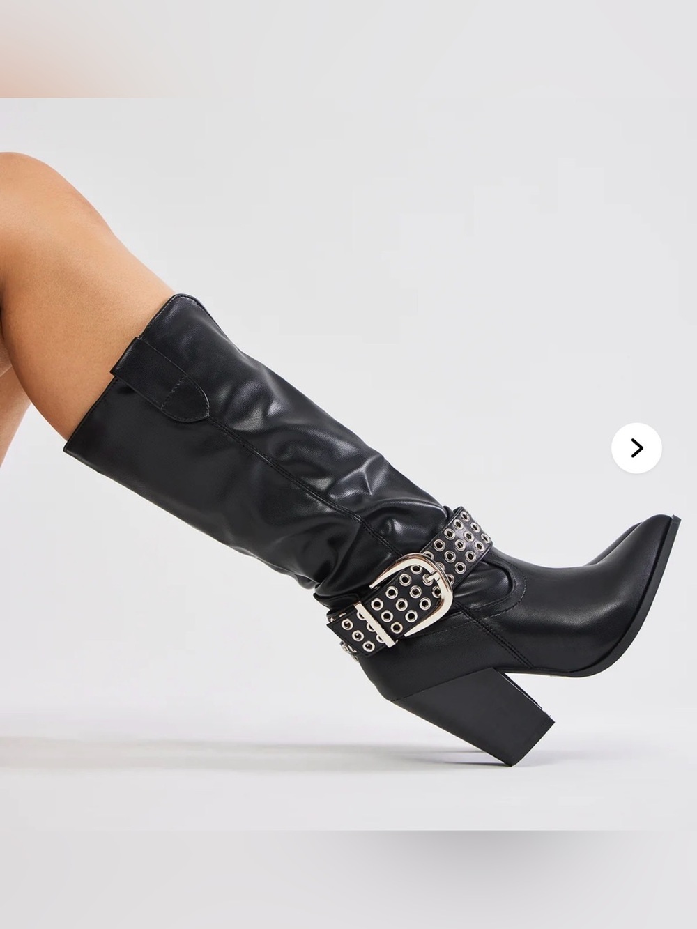 Fashion nova New No Temtations Black Cowboy Boots - Women size 9